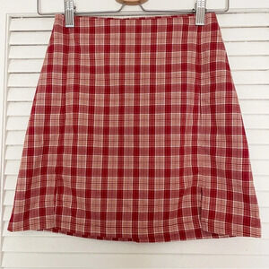 Brandy Melville plaid mini skirt Sz S